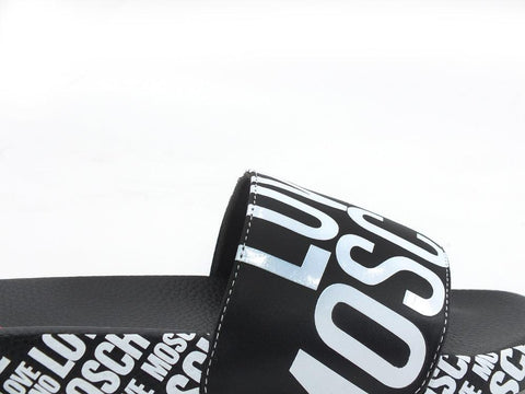 LOVE MOSCHINO Ciabatta Loghi Printed Cuore Nero JA28042G1EI17000 - Sandrini Calzature e Abbigliamento