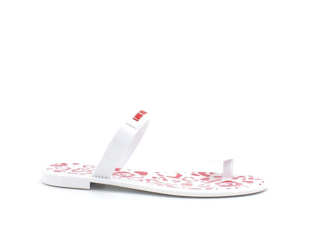 LOVE MOSCHINO Ciabatta Sabot Jelly 15 Infrapollice Cuori Bianco JA28151G0CJS0100 - Sandrini Calzature e Abbigliamento
