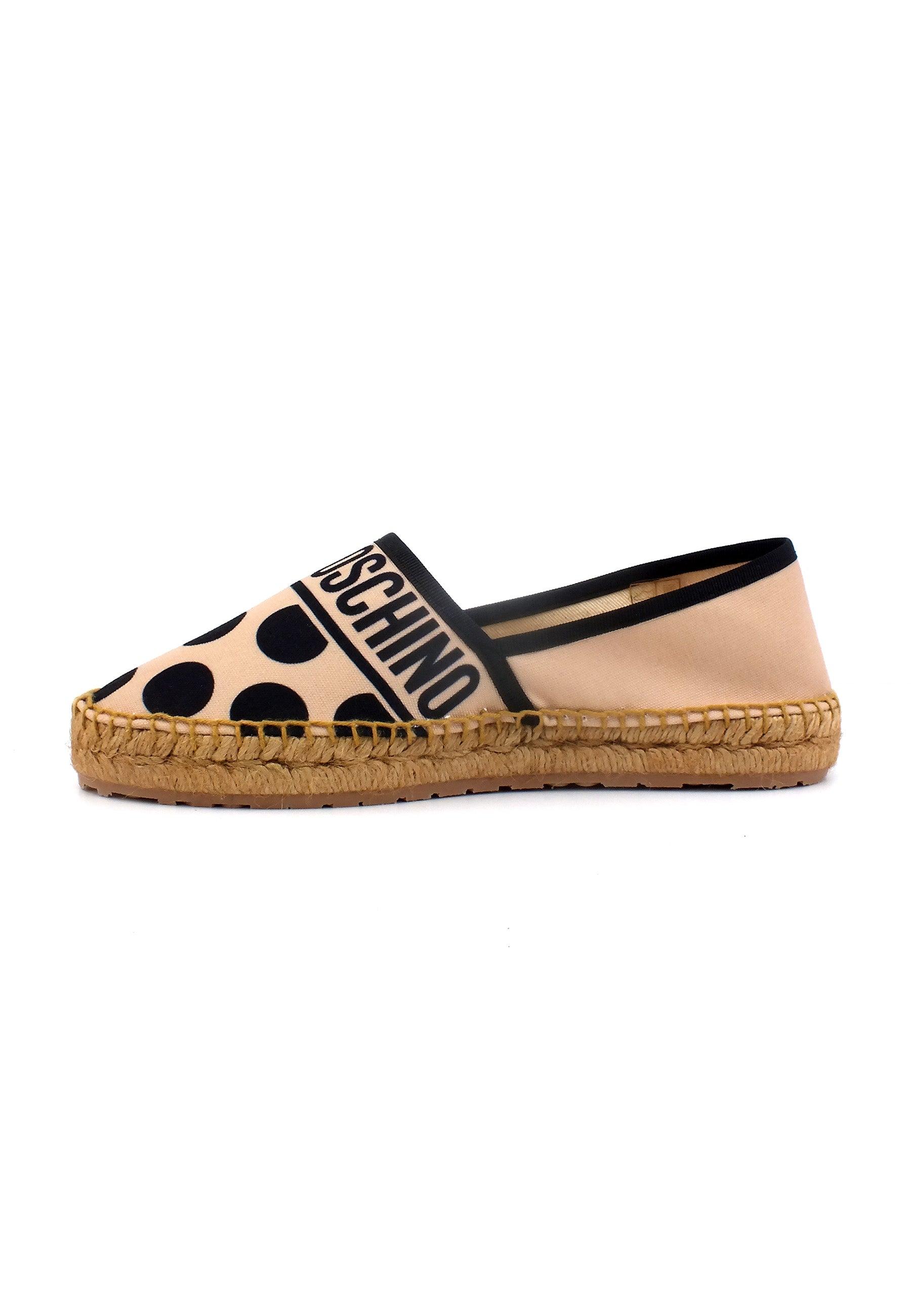 LOVE MOSCHINO Espadrillas Pois Donna Beige Nero JA10462G0GJHC10B - Sandrini Calzature e Abbigliamento