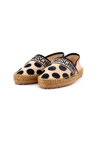 LOVE MOSCHINO Espadrillas Pois Donna Beige Nero JA10462G0GJHC10B - Sandrini Calzature e Abbigliamento