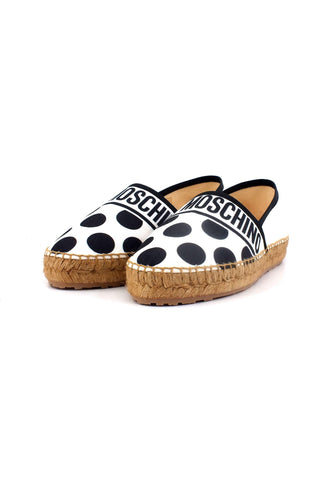 LOVE MOSCHINO Espadrillas Pois Donna Bianco Nero JA10462G0GJHC10A - Sandrini Calzature e Abbigliamento