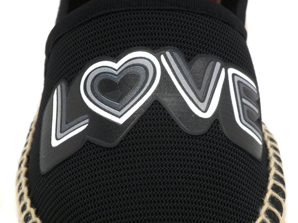 LOVE MOSCHINO Espadrillas Rete Corda Nero JA10192G0EJI0000 - Sandrini Calzature e Abbigliamento