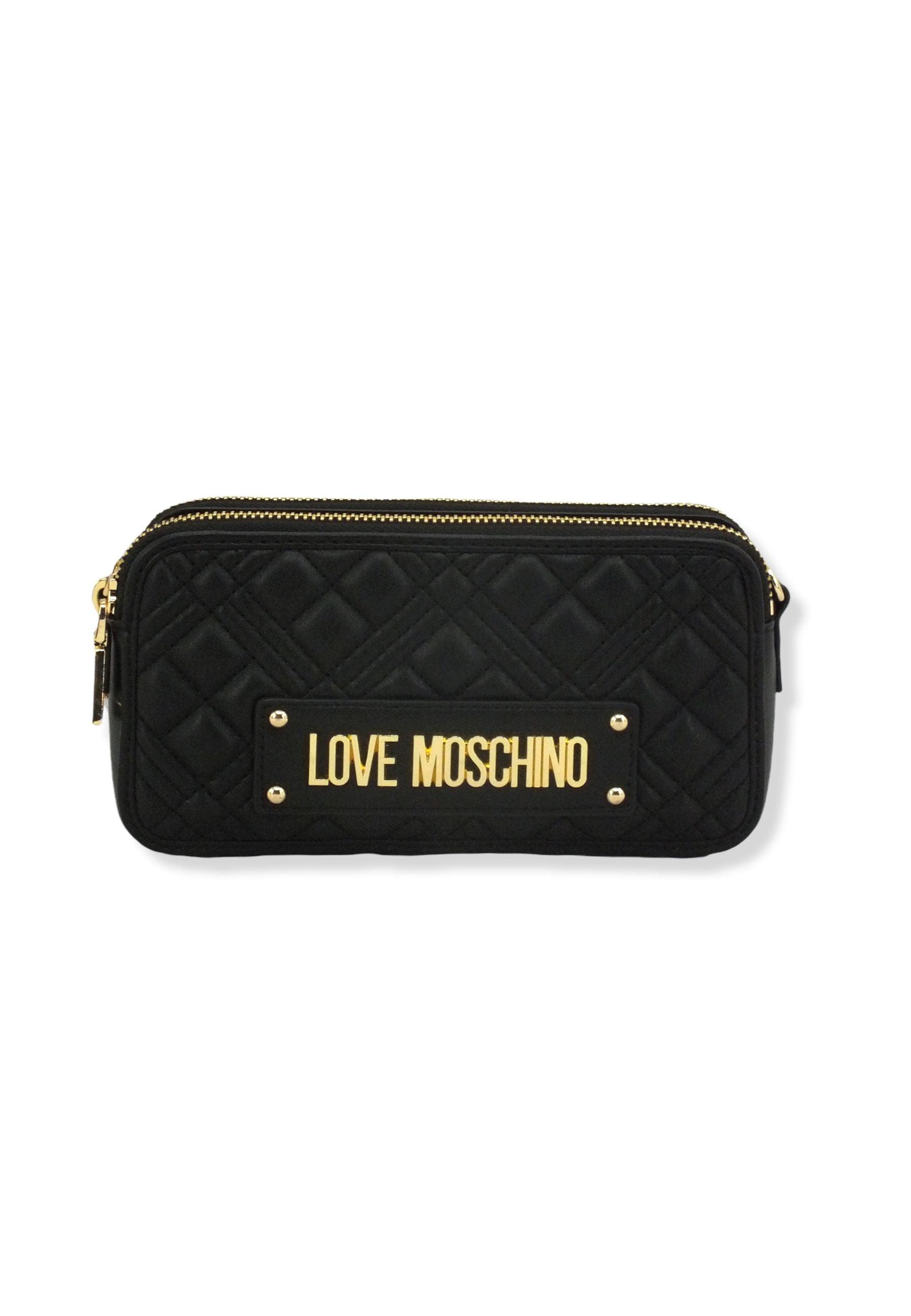 LOVE MOSCHINO Large Quilted Portafoglio Tracolla Donna Nero JC5680PP1FLA0000 - Sandrini Calzature e Abbigliamento