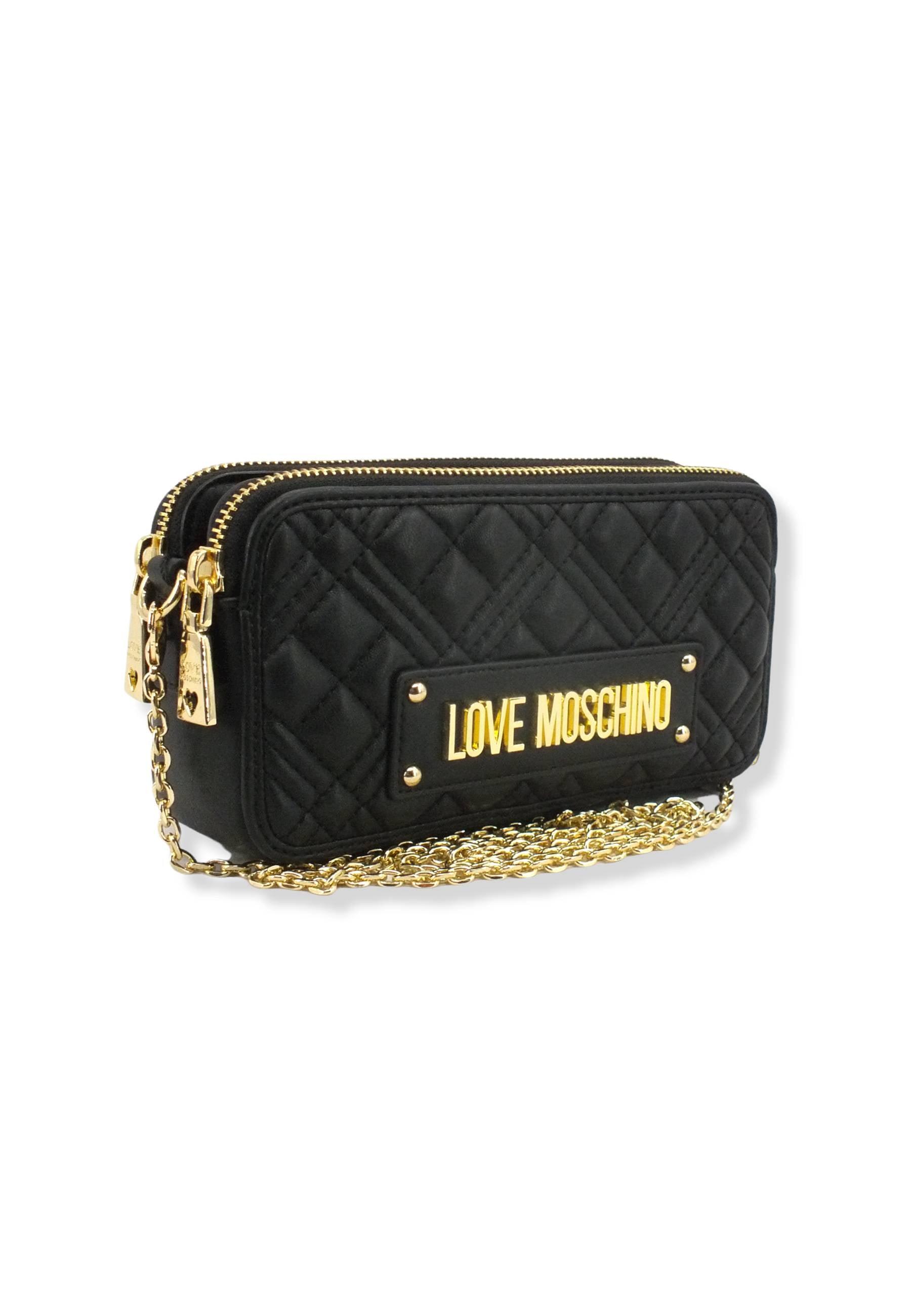LOVE MOSCHINO Large Quilted Portafoglio Tracolla Donna Nero JC5680PP1FLA0000 - Sandrini Calzature e Abbigliamento