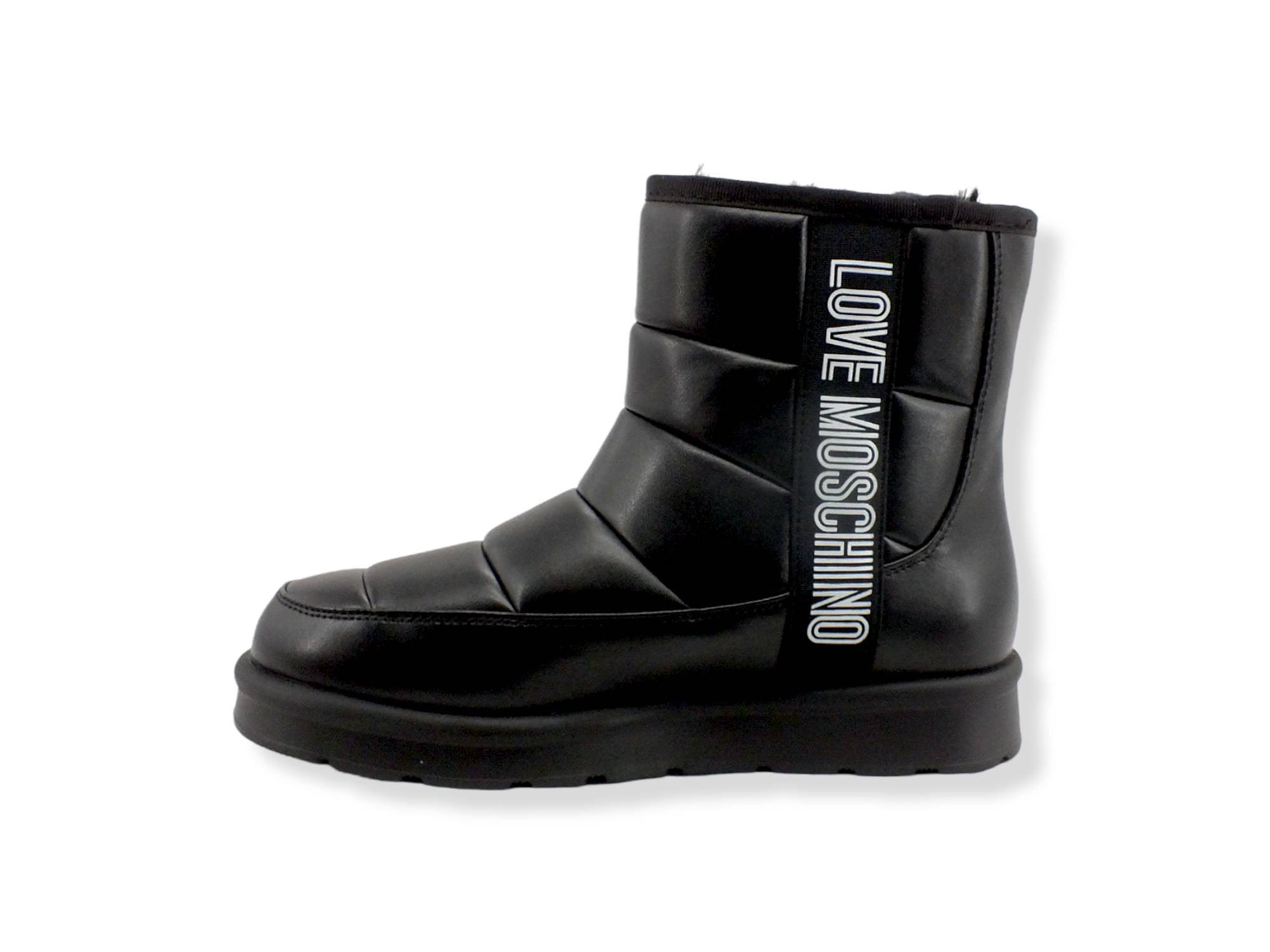 LOVE MOSCHINO Moonboot Doposci Donna Boot Winter Lamè Nero JA24103H1FJZF000 - Sandrini Calzature e Abbigliamento