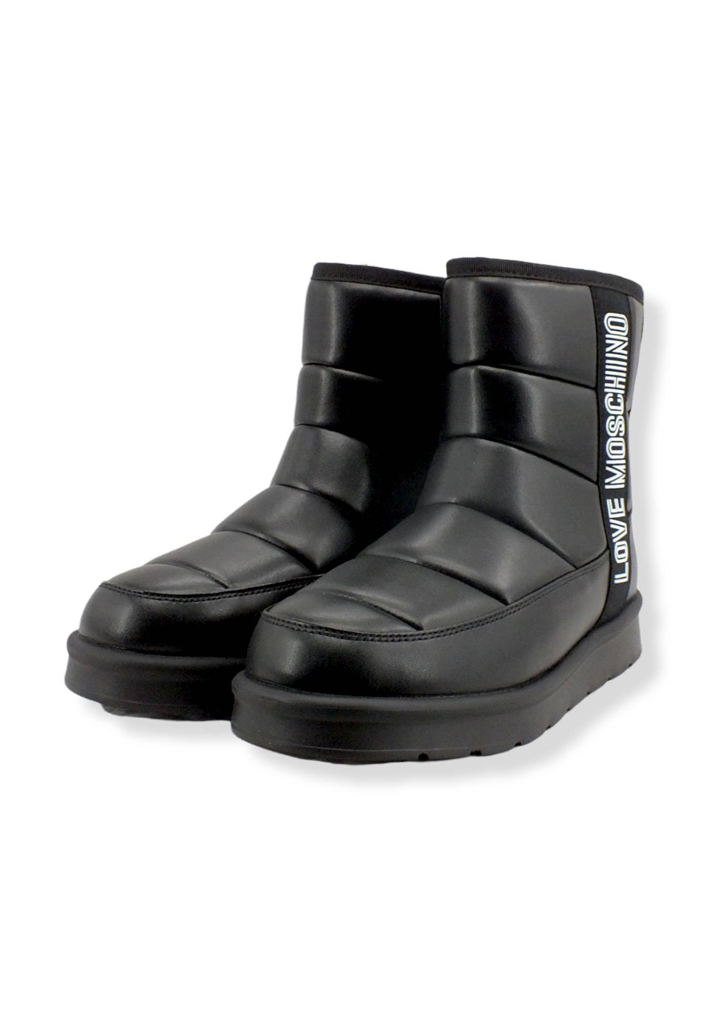 LOVE MOSCHINO Moonboot Doposci Donna Boot Winter Lamè Nero JA24103H1FJZF000 - Sandrini Calzature e Abbigliamento