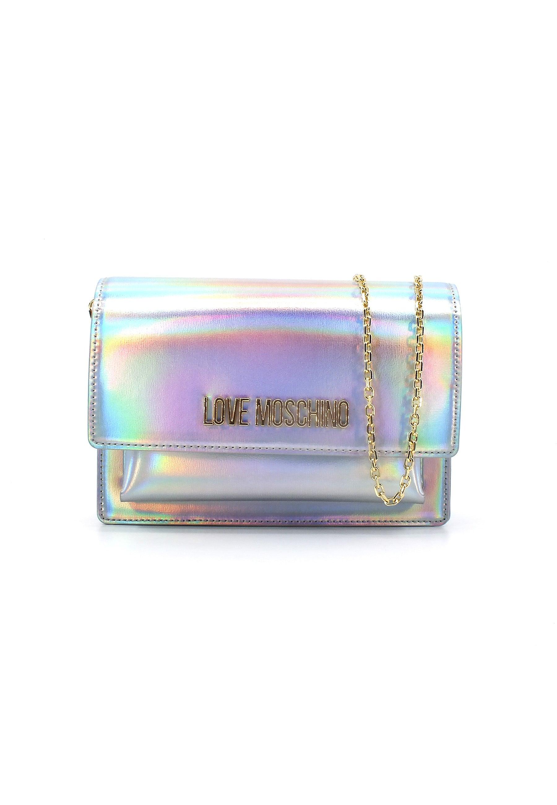 LOVE MOSCHINO Pochette Argento Lamè JC4095PP1HLS0902 - Sandrini Calzature e Abbigliamento