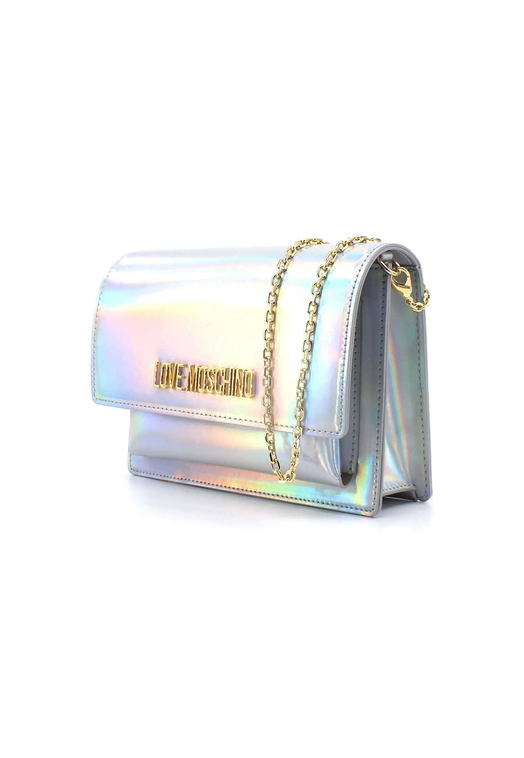 LOVE MOSCHINO Pochette Argento Lamè JC4095PP1HLS0902 - Sandrini Calzature e Abbigliamento