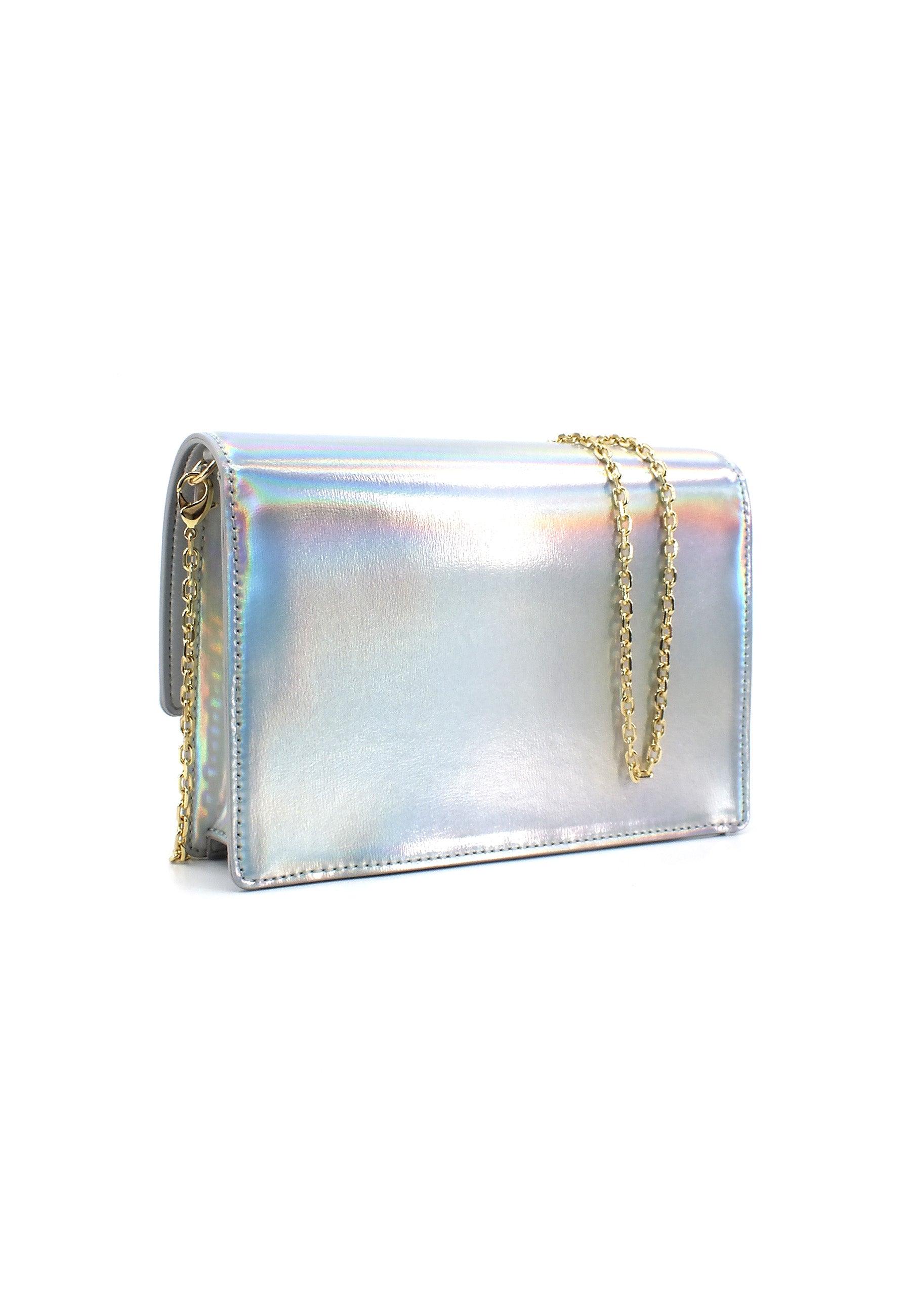 LOVE MOSCHINO Pochette Argento Lamè JC4095PP1HLS0902 - Sandrini Calzature e Abbigliamento