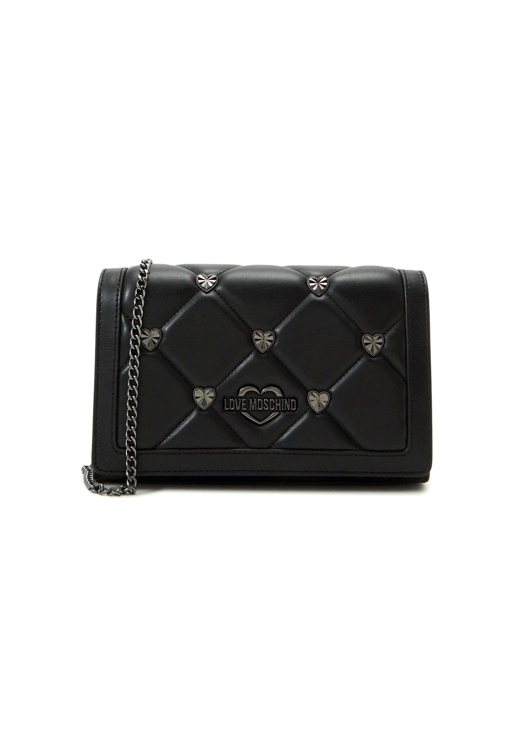LOVE MOSCHINO Pochette Cuori Donna Nero Canna di Fucile JC4222PP0HLZ0000 - Sandrini Calzature e Abbigliamento