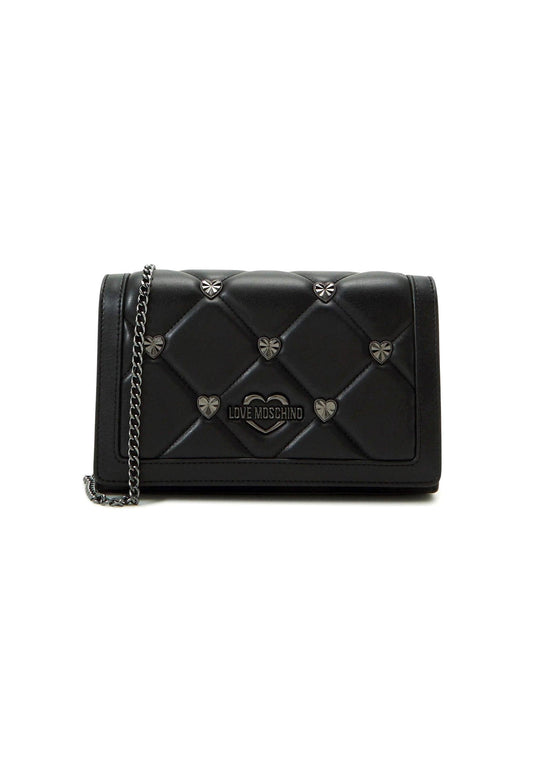 LOVE MOSCHINO Pochette Cuori Donna Nero Canna di Fucile JC4222PP0HLZ0000 - Sandrini Calzature e Abbigliamento