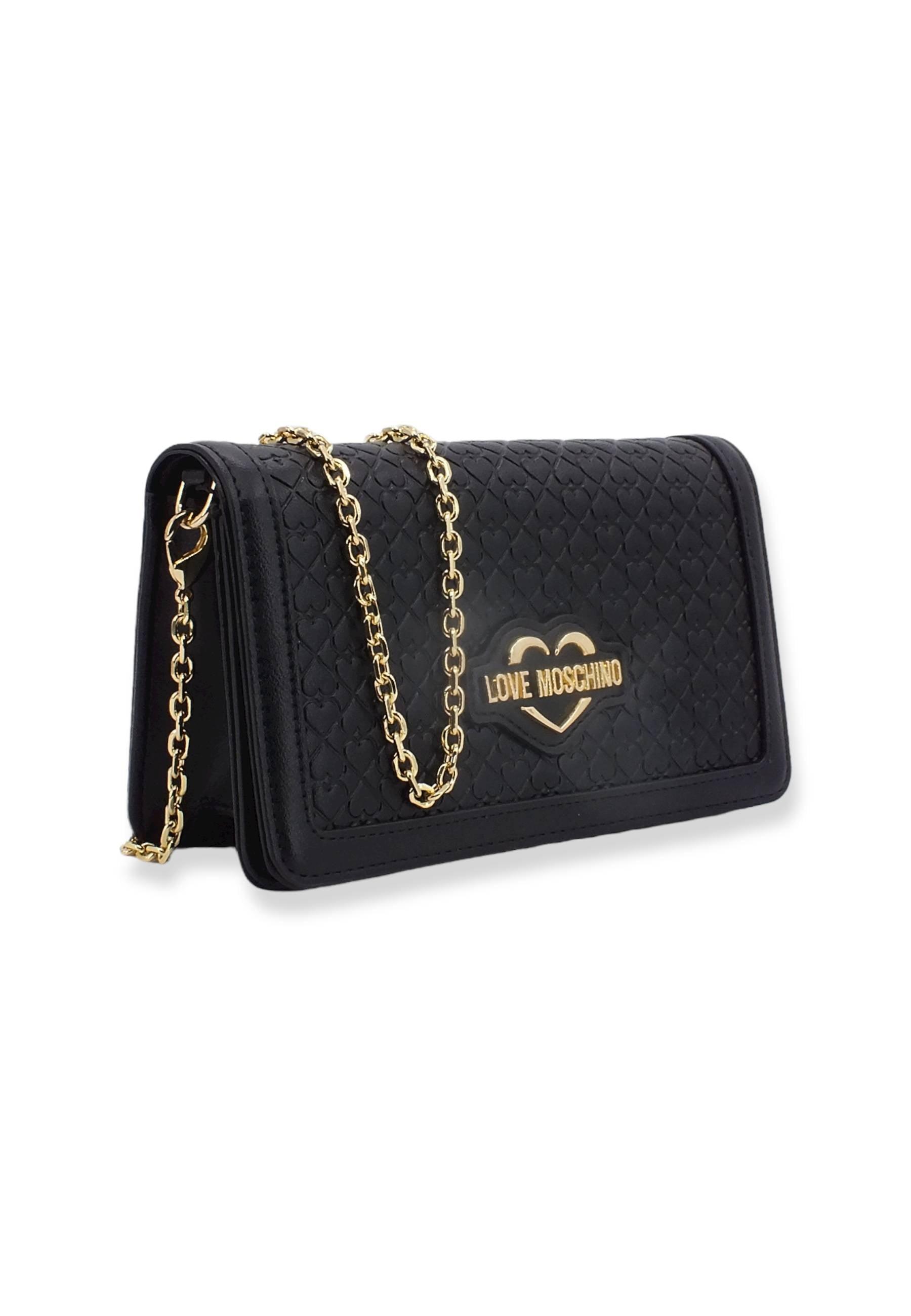 LOVE MOSCHINO Pochette Cuori Nero JC5693PP0FKF0000 - Sandrini Calzature e Abbigliamento