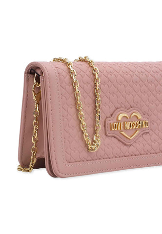 LOVE MOSCHINO Pochette Cuori Rosa Cipria JC5693PP0FKF0601 - Sandrini Calzature e Abbigliamento