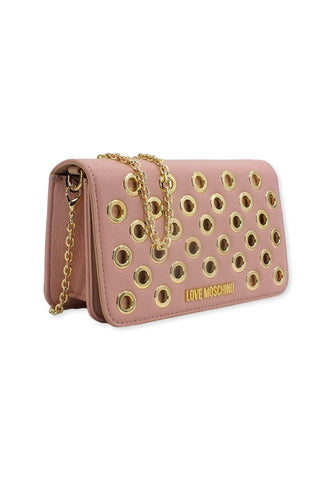 LOVE MOSCHINO Pochette Eyelets Gold Rosa Cipria JC5722PP0FKD0601 - Sandrini Calzature e Abbigliamento