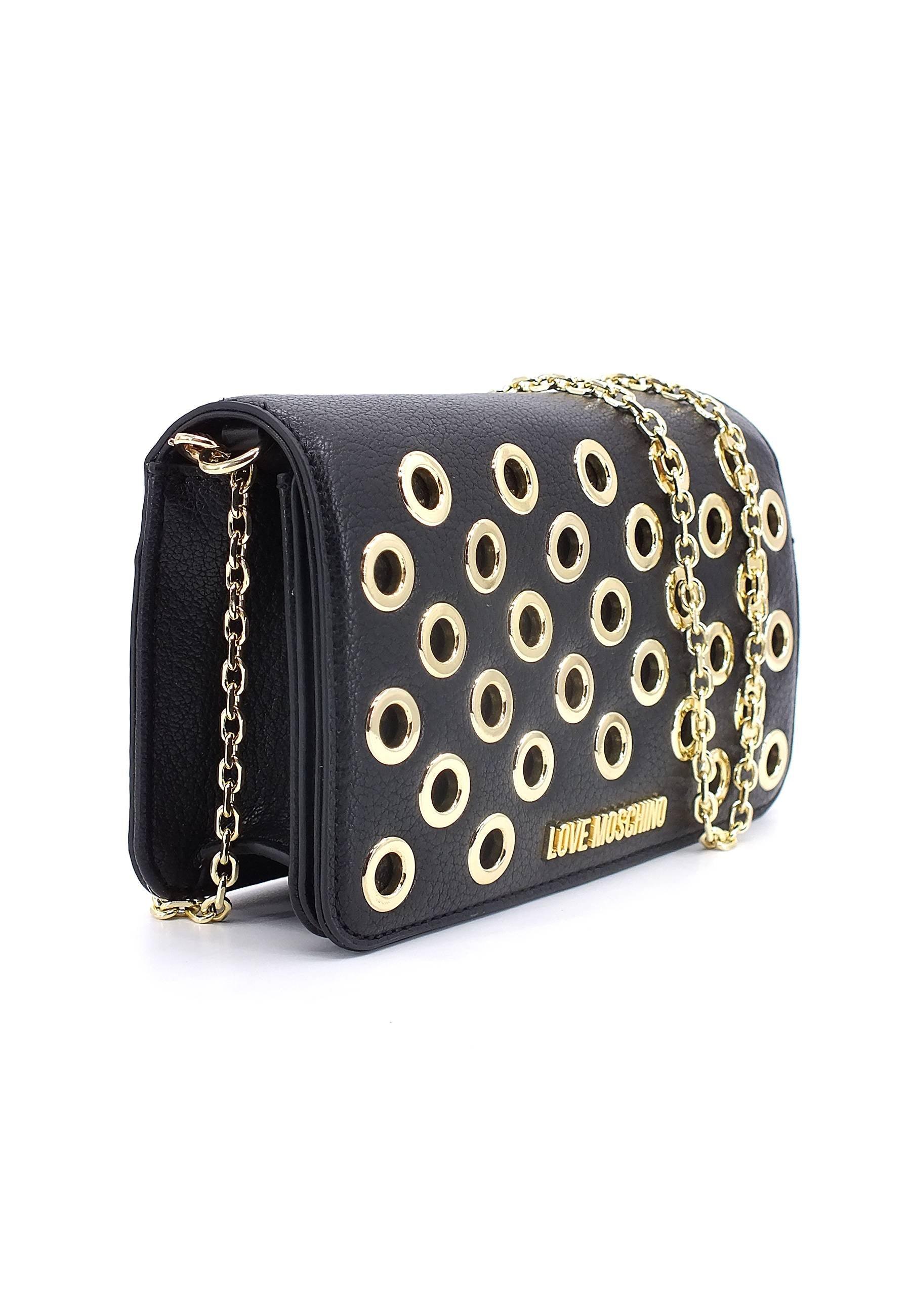 LOVE MOSCHINO Pochette Eyelets Nero JC5722PP0FKD0000 - Sandrini Calzature e Abbigliamento