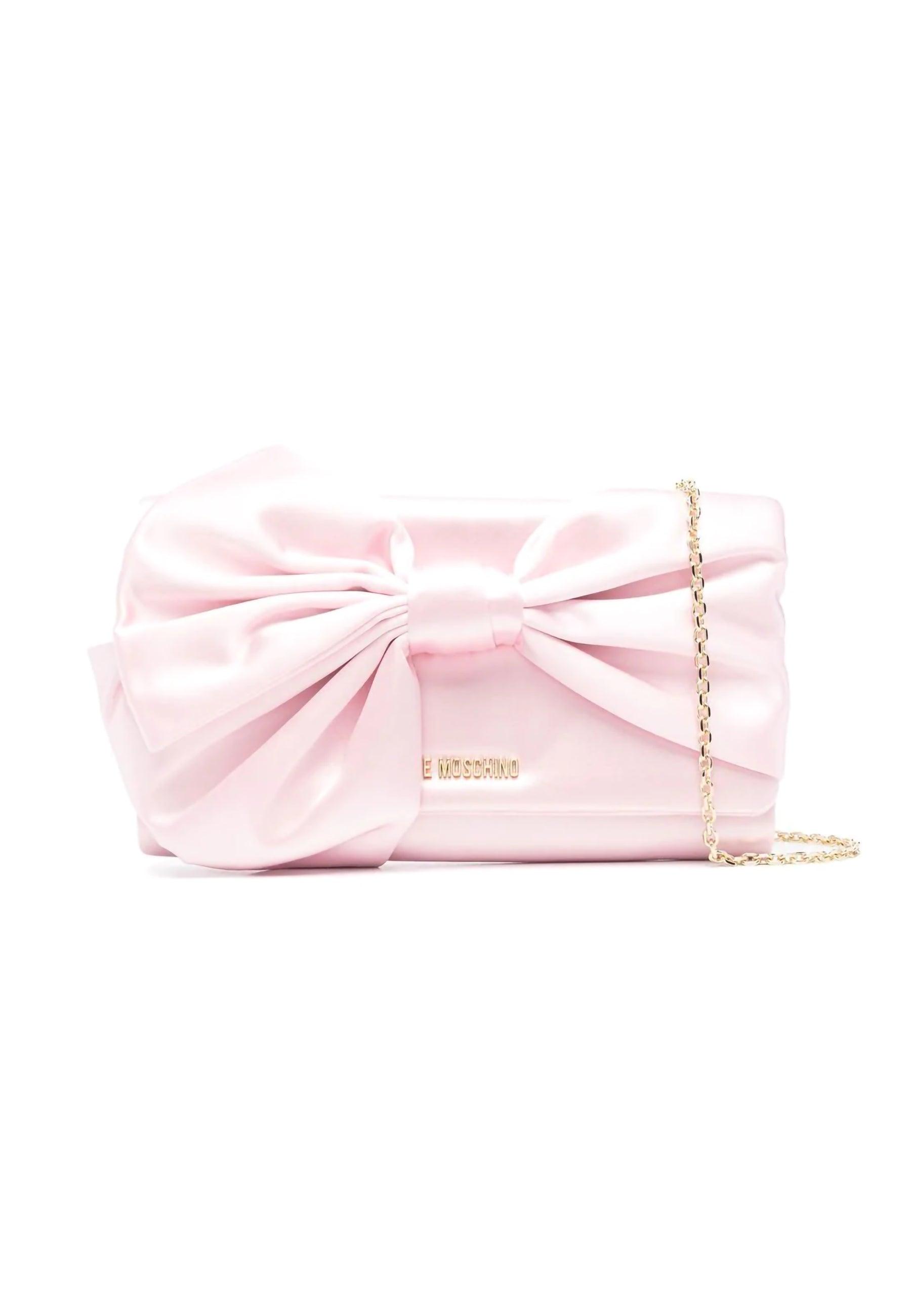 LOVE MOSCHINO Pochette Fiocco Cipria JC4077PP1GLO0601 - Sandrini Calzature e Abbigliamento