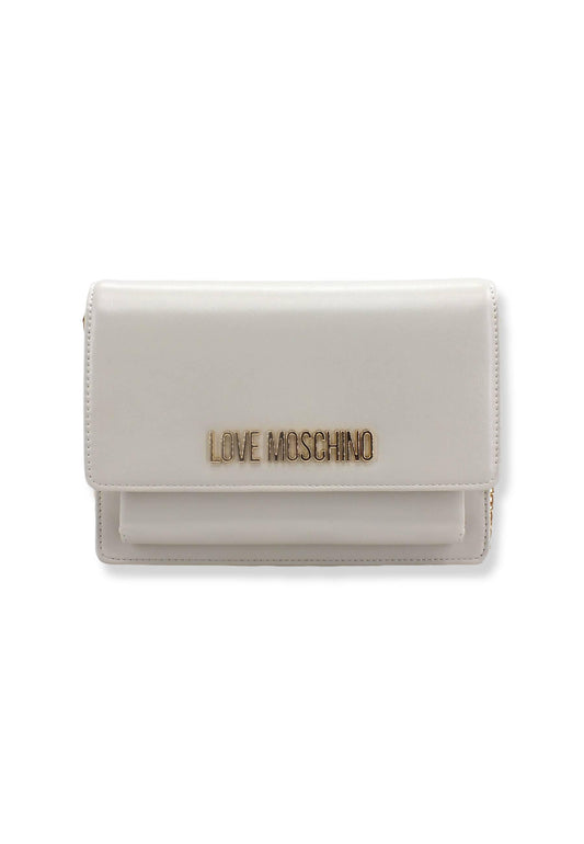 LOVE MOSCHINO Pochette LM Gold Bianco Avorio JC4095PP1FLL0110 - Sandrini Calzature e Abbigliamento