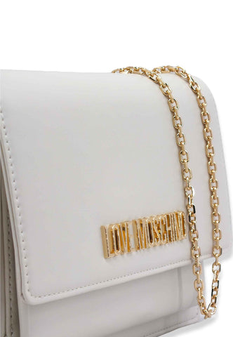 LOVE MOSCHINO Pochette LM Gold Bianco Avorio JC4095PP1FLL0110 - Sandrini Calzature e Abbigliamento
