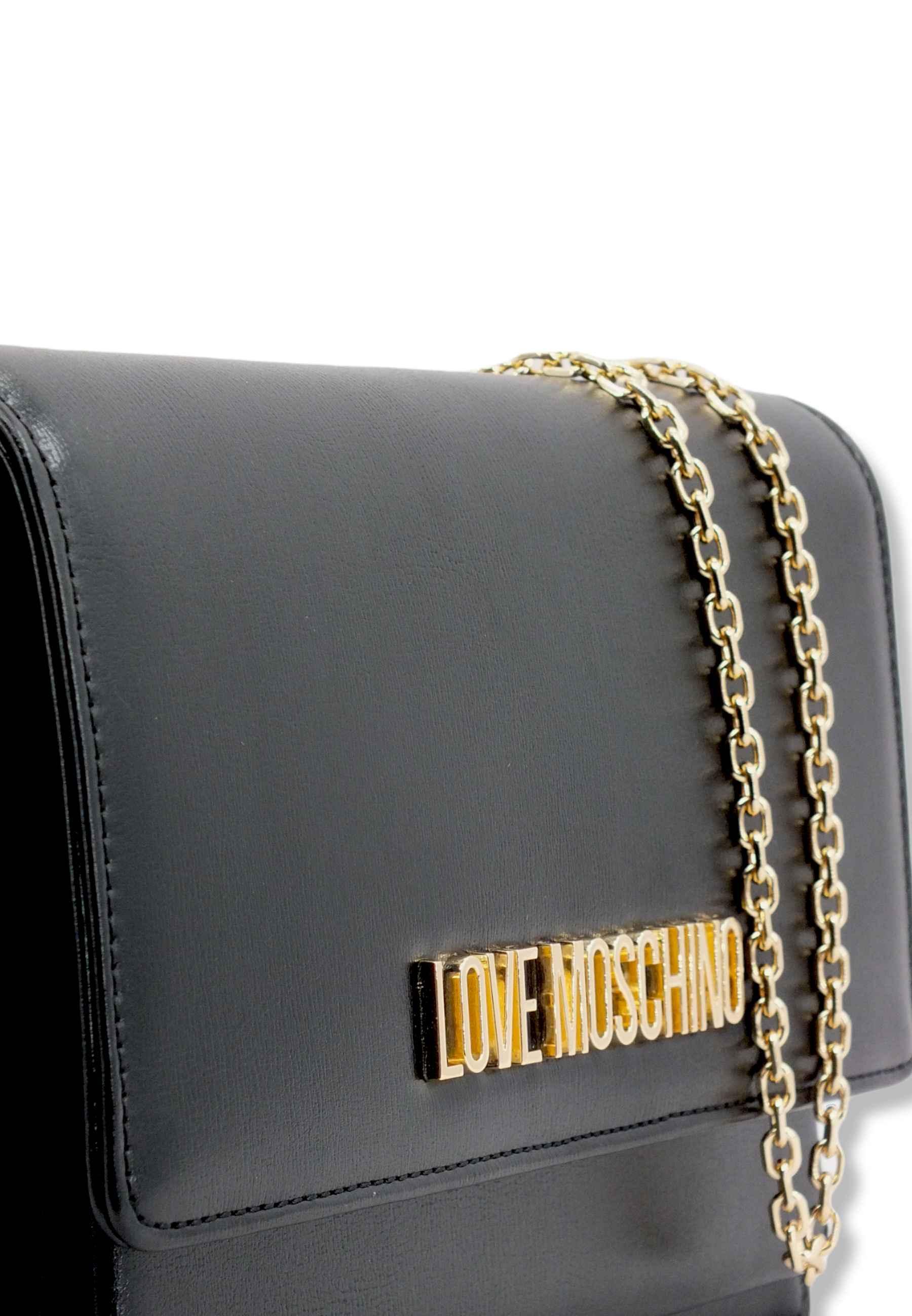 LOVE MOSCHINO Pochette LM Gold Nera JC4095PP1FLL0000 - Sandrini Calzature e Abbigliamento