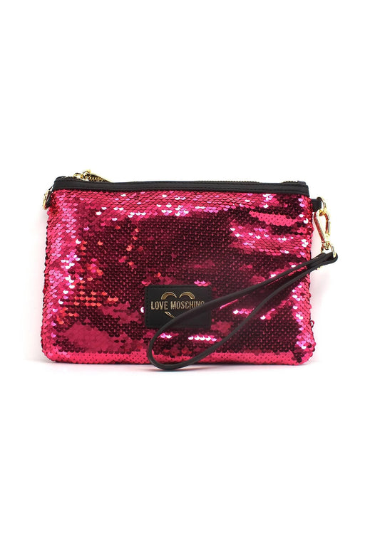 LOVE MOSCHINO Pochette Paillettes Fuxia Nero JC4071PP1GLP161A - Sandrini Calzature e Abbigliamento