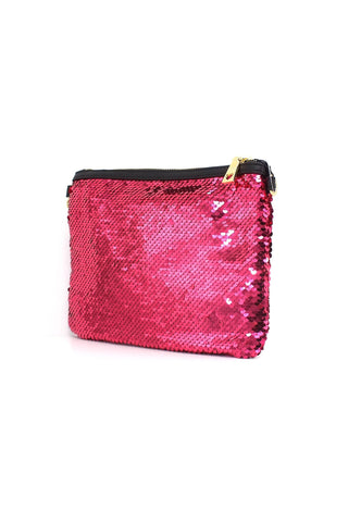 LOVE MOSCHINO Pochette Paillettes Fuxia Nero JC4071PP1GLP161A - Sandrini Calzature e Abbigliamento