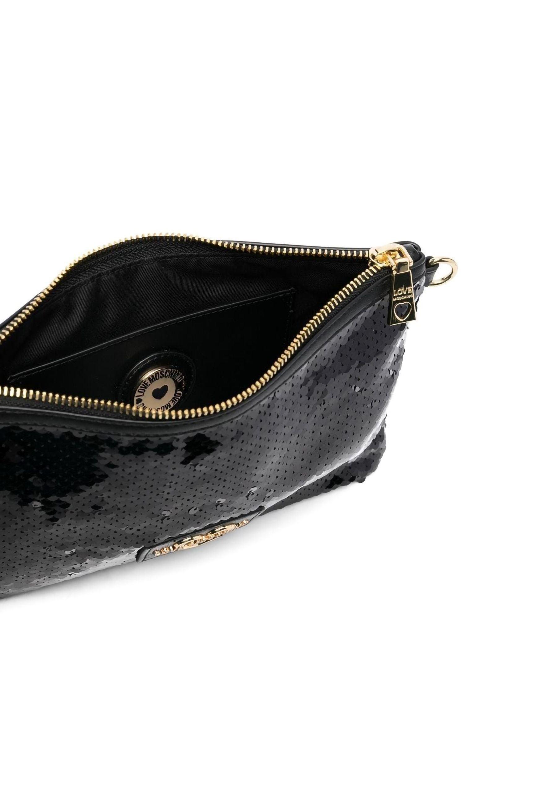 LOVE MOSCHINO Pochette Paillettes Nero JC4071PP1GLP100A - Sandrini Calzature e Abbigliamento