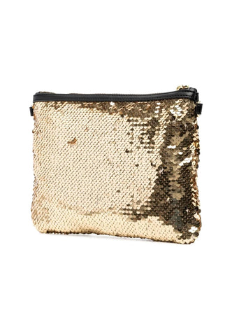 LOVE MOSCHINO Pochette Paillettes Oro Nero JC4071PP1GLP190A - Sandrini Calzature e Abbigliamento