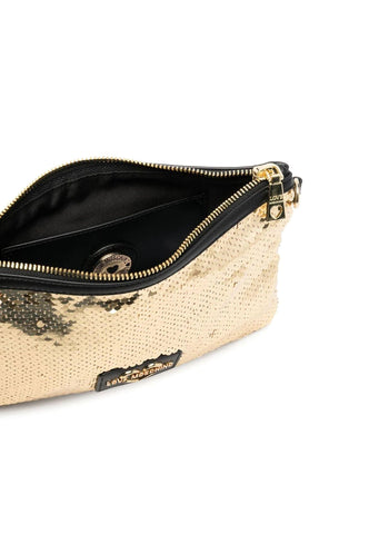 LOVE MOSCHINO Pochette Paillettes Oro Nero JC4071PP1GLP190A - Sandrini Calzature e Abbigliamento
