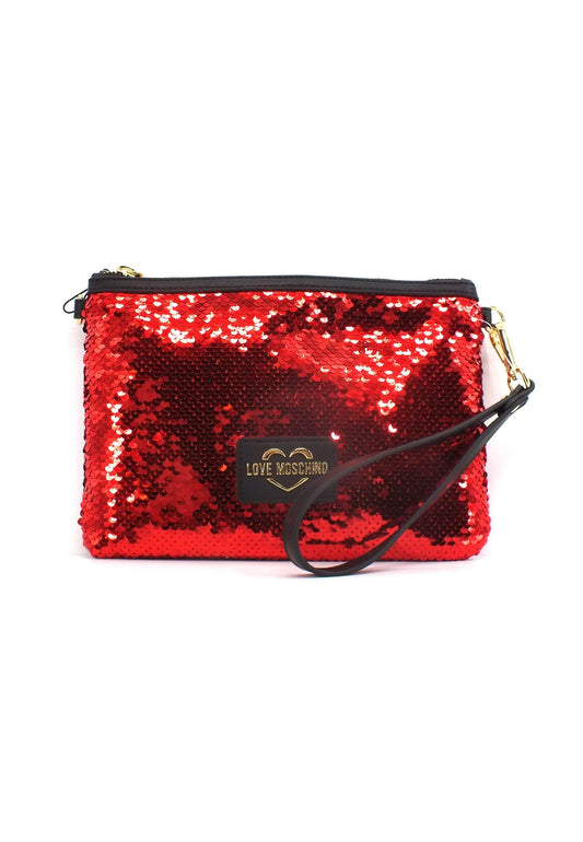 LOVE MOSCHINO Pochette Paillettes Rosso Nero JC4071PP1GLP150A - Sandrini Calzature e Abbigliamento