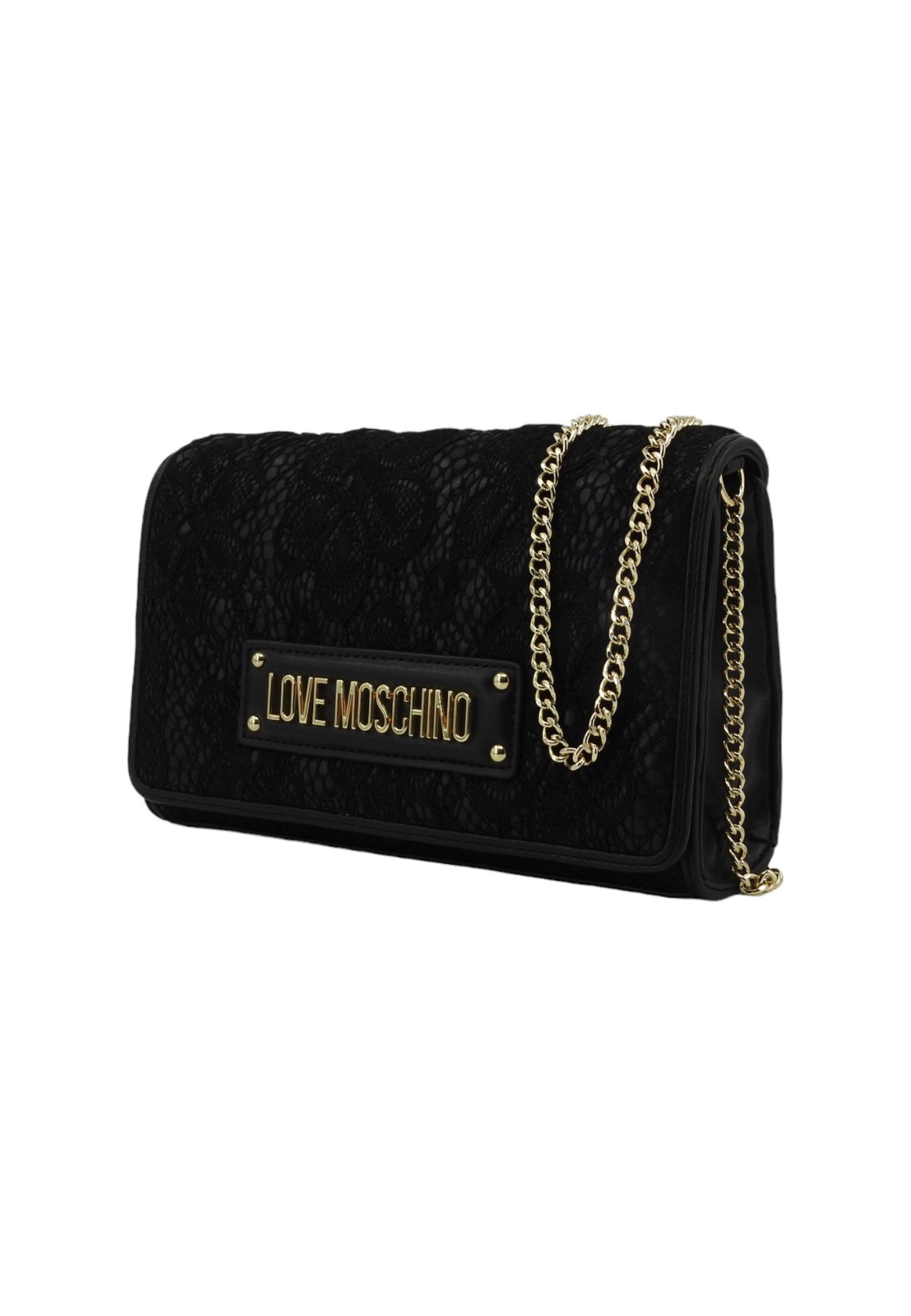 Scopri LOVE MOSCHINO Pochette Pizzo Donna Nero JC4024PP1ILB100A al miglior prezzo online Sandrini Calzature e Abbigliamento