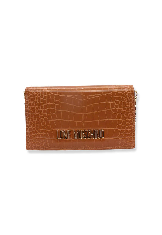 LOVE MOSCHINO Pochette Stampa Coccodrillo Marrone Cammello JC4098PP1FLF0201 - Sandrini Calzature e Abbigliamento