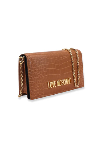 LOVE MOSCHINO Pochette Stampa Coccodrillo Marrone Cammello JC4098PP1FLF0201 - Sandrini Calzature e Abbigliamento