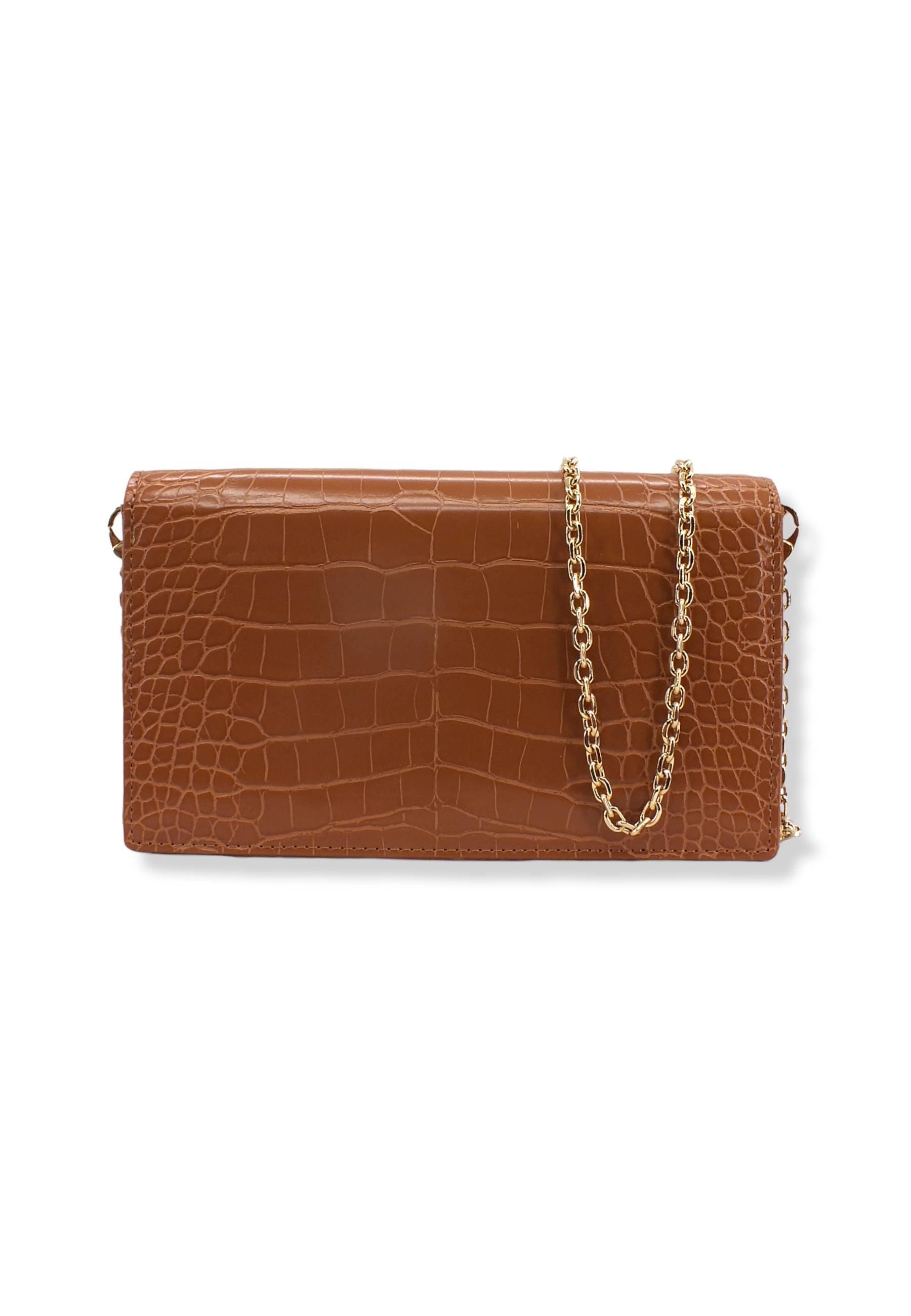 LOVE MOSCHINO Pochette Stampa Coccodrillo Marrone Cammello JC4098PP1FLF0201 - Sandrini Calzature e Abbigliamento