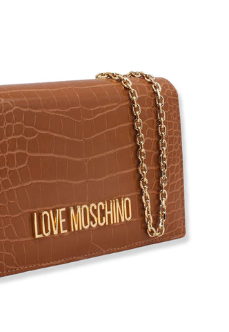 LOVE MOSCHINO Pochette Stampa Coccodrillo Marrone Cammello JC4098PP1FLF0201 - Sandrini Calzature e Abbigliamento