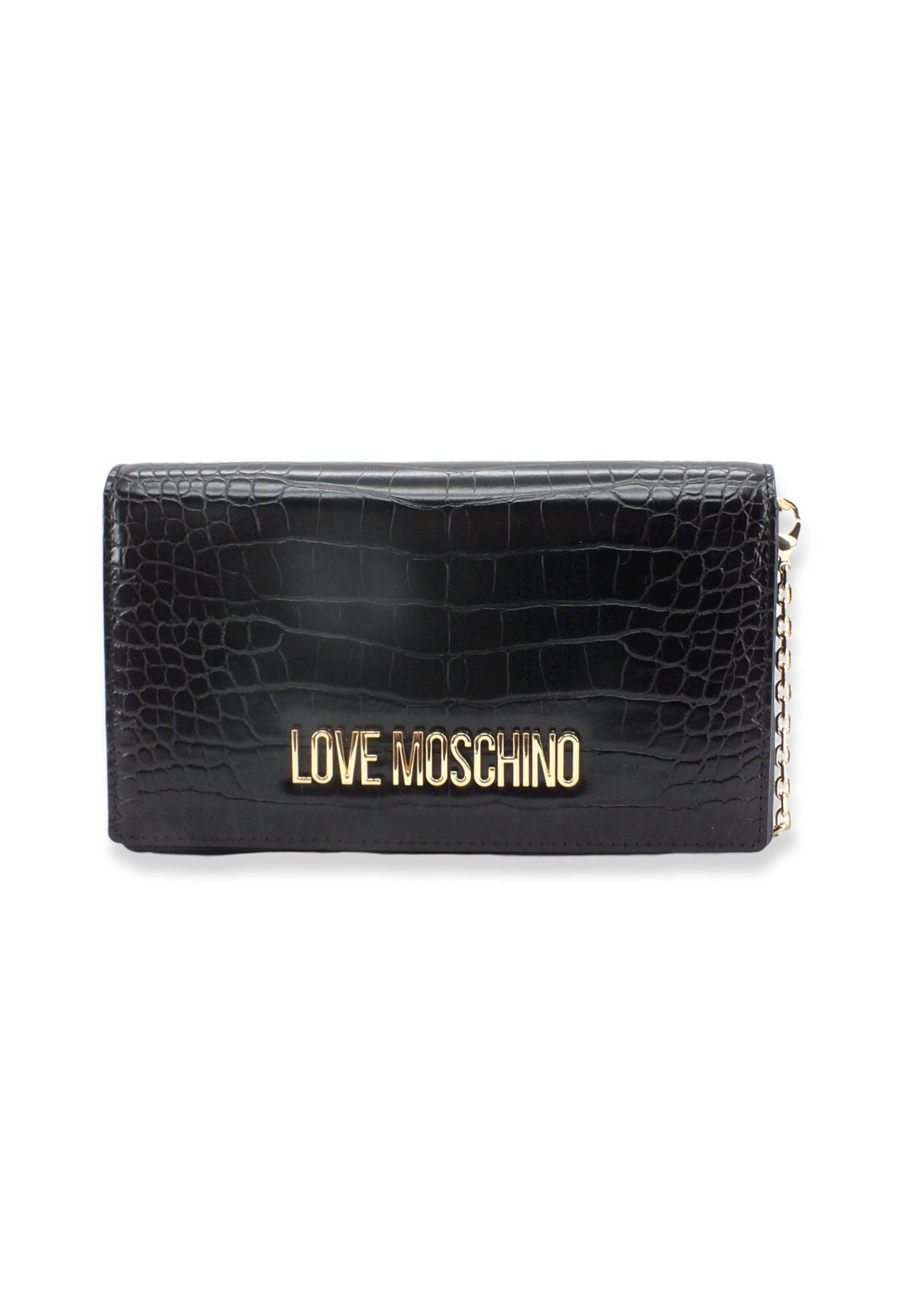 LOVE MOSCHINO Pochette Stampa Coccodrillo Nera JC4098PP1FLF0000 - Sandrini Calzature e Abbigliamento