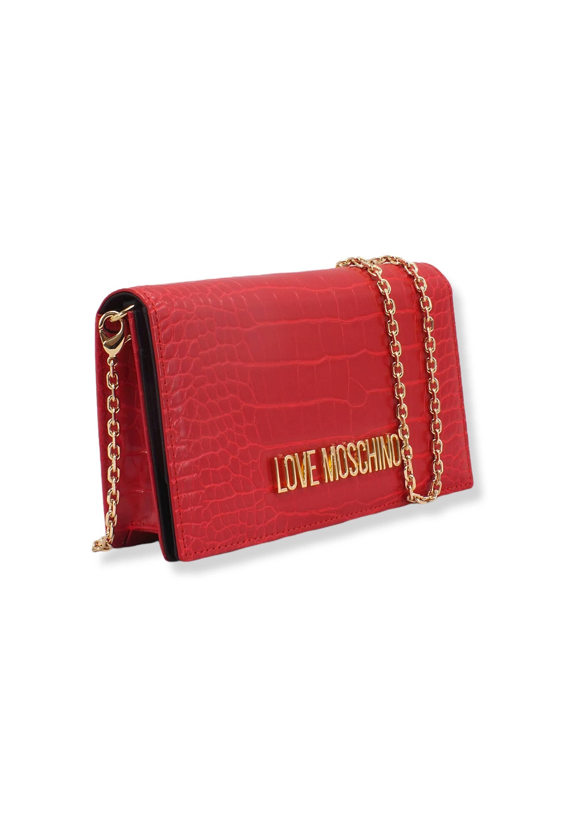 LOVE MOSCHINO Pochette Stampa Coccodrillo Rossa JC4098PP1FLF0500 - Sandrini Calzature e Abbigliamento