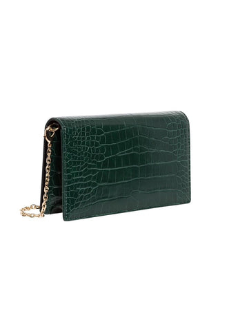 LOVE MOSCHINO Pochette Stampa Coccodrillo Verde Bottiglia JC4098PP1FLF0858 - Sandrini Calzature e Abbigliamento