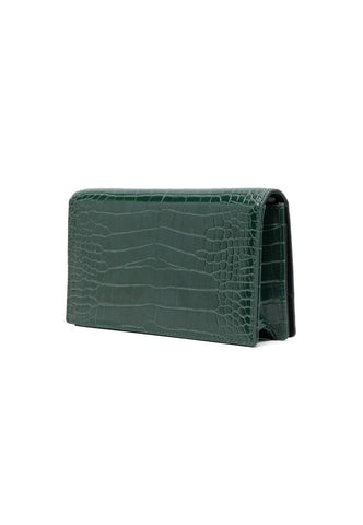 LOVE MOSCHINO Pochette Stampa Coccodrillo Verde Bottiglia JC4098PP1FLF0858 - Sandrini Calzature e Abbigliamento