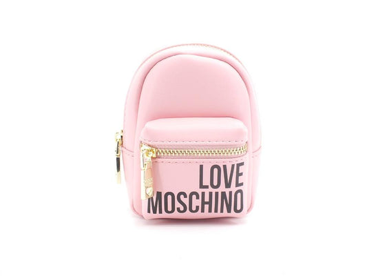 LOVE MOSCHINO Portachiavi Bags Charms Logo Mini Zaino Rosa JC6400PP1ELT0600 - Sandrini Calzature e Abbigliamento