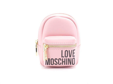 LOVE MOSCHINO Portachiavi Bags Charms Logo Mini Zaino Rosa JC6400PP1ELT0600 - Sandrini Calzature e Abbigliamento