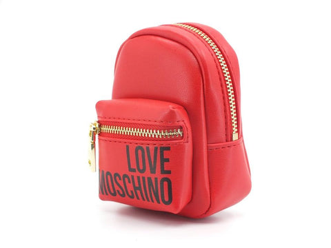 LOVE MOSCHINO Portachiavi Bags Charms Logo Mini Zaino Rosso JC6400PP1ELT0500 - Sandrini Calzature e Abbigliamento