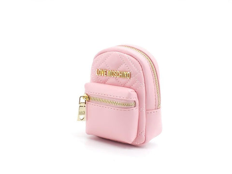 LOVE MOSCHINO Portachiavi Bags Charms Quilted Mini Zaino Rosa JC6403PP1ELA0600 - Sandrini Calzature e Abbigliamento