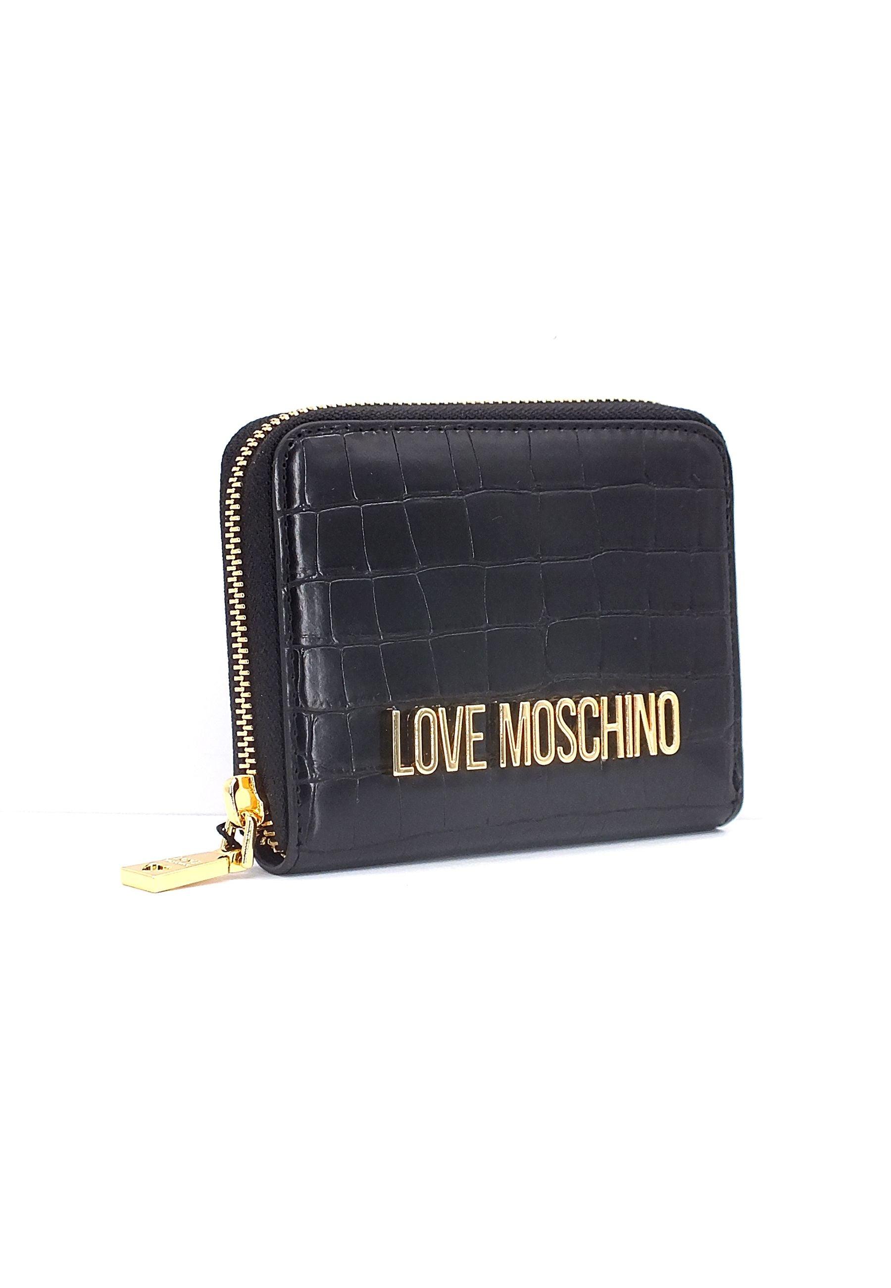 LOVE MOSCHINO Portafoglio Croco Donna Nero JC5712PP0FKS0000 - Sandrini Calzature e Abbigliamento