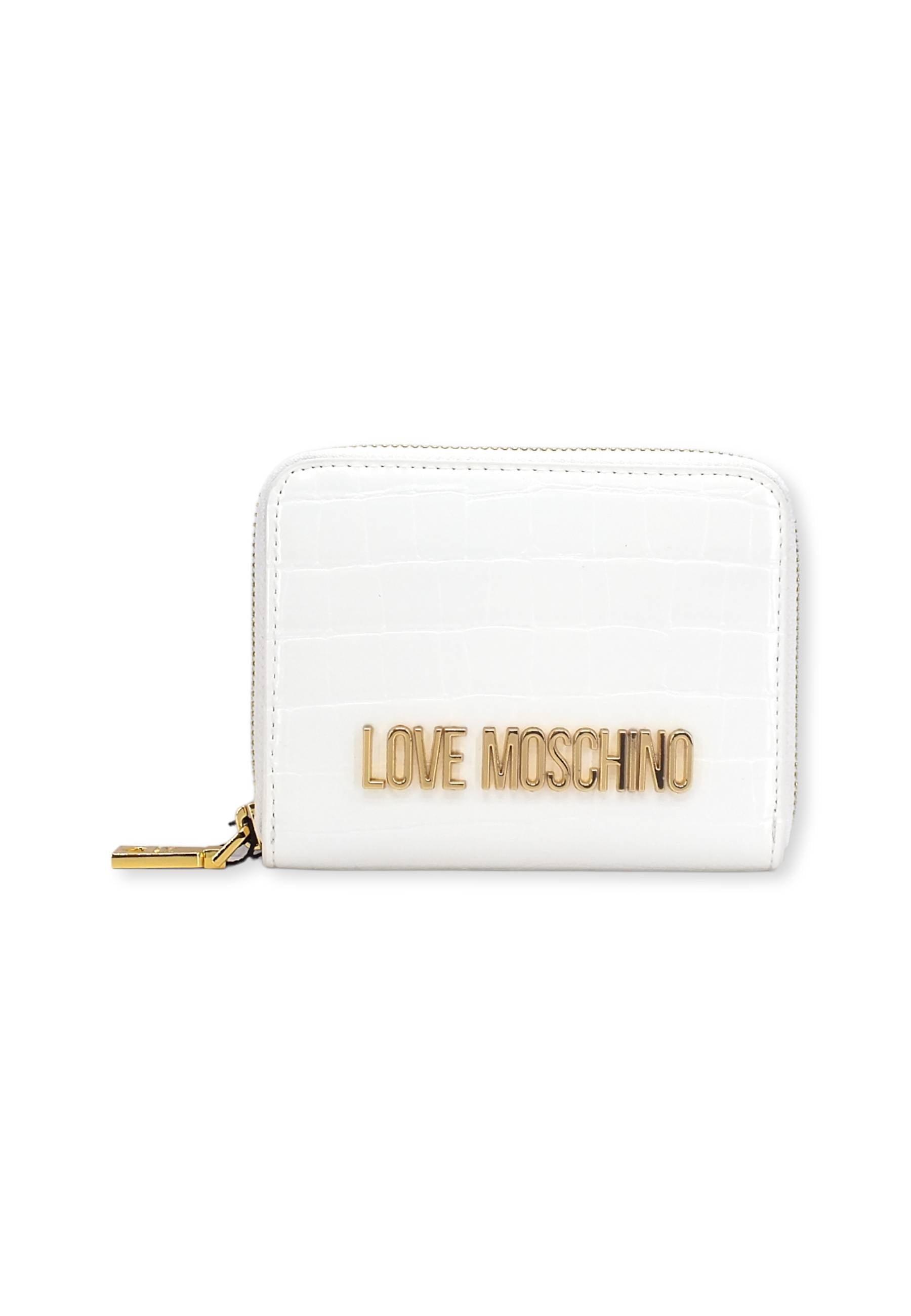 LOVE MOSCHINO Portafoglio Croco Donna Off White JC5712PP0FKS0120 - Sandrini Calzature e Abbigliamento