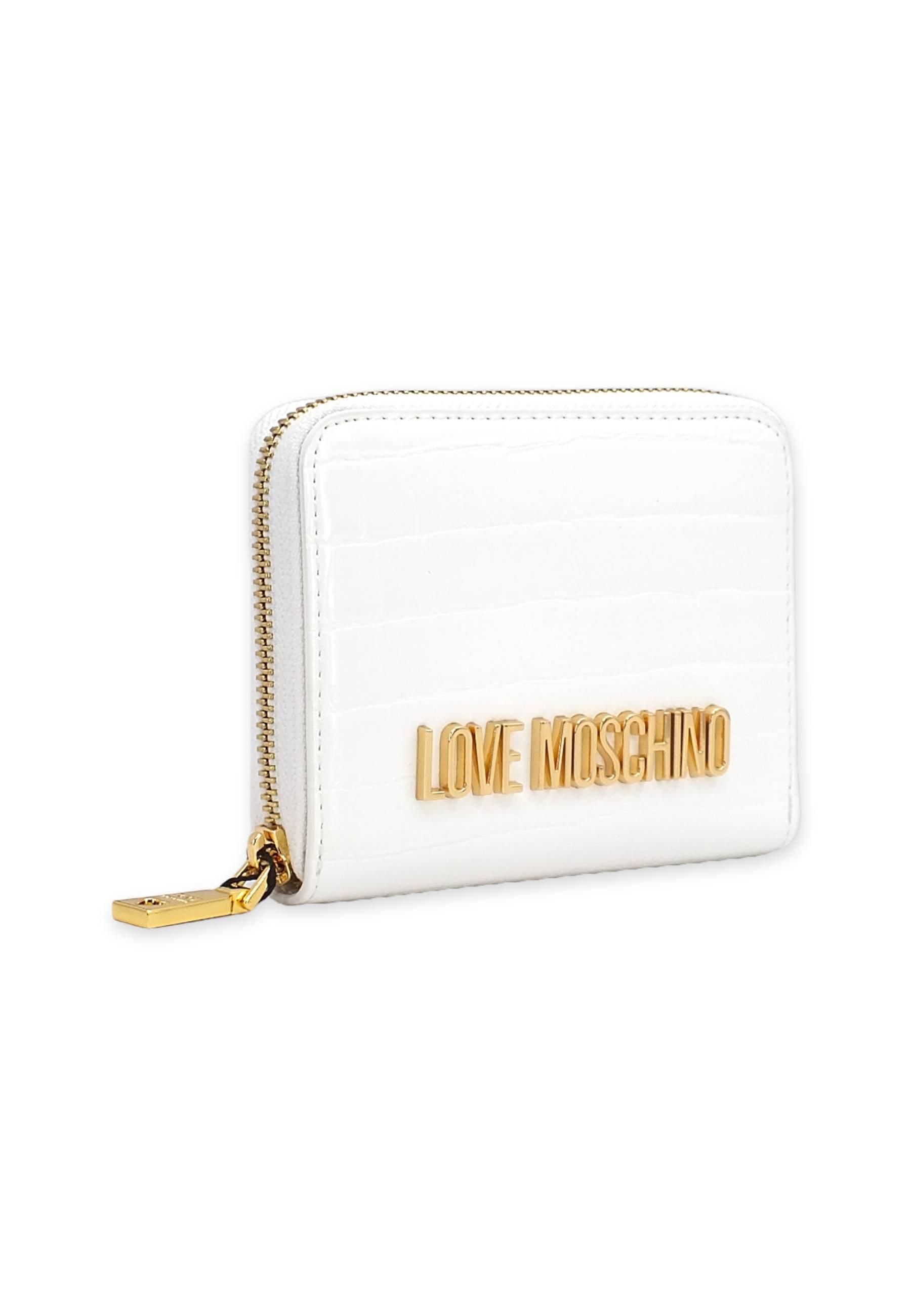 LOVE MOSCHINO Portafoglio Croco Donna Off White JC5712PP0FKS0120 - Sandrini Calzature e Abbigliamento