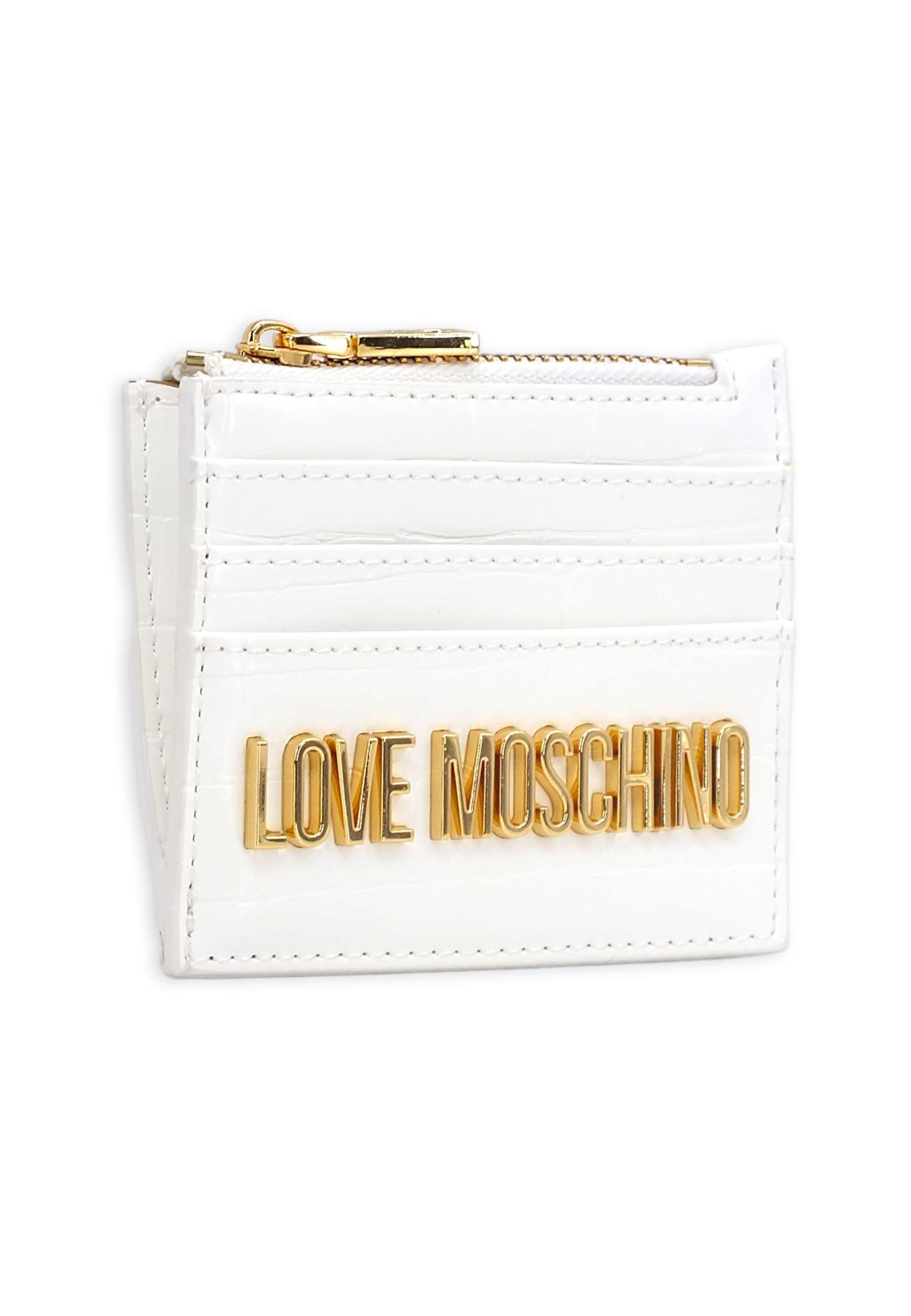 LOVE MOSCHINO Portafoglio Croco Donna Off White JC5716PP0FKS0120 - Sandrini Calzature e Abbigliamento