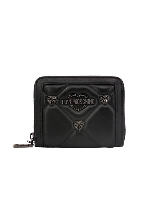 LOVE MOSCHINO Portafoglio Cuori Donna Nero Canna di Fucile JC5717PP0HLZ0000 - Sandrini Calzature e Abbigliamento
