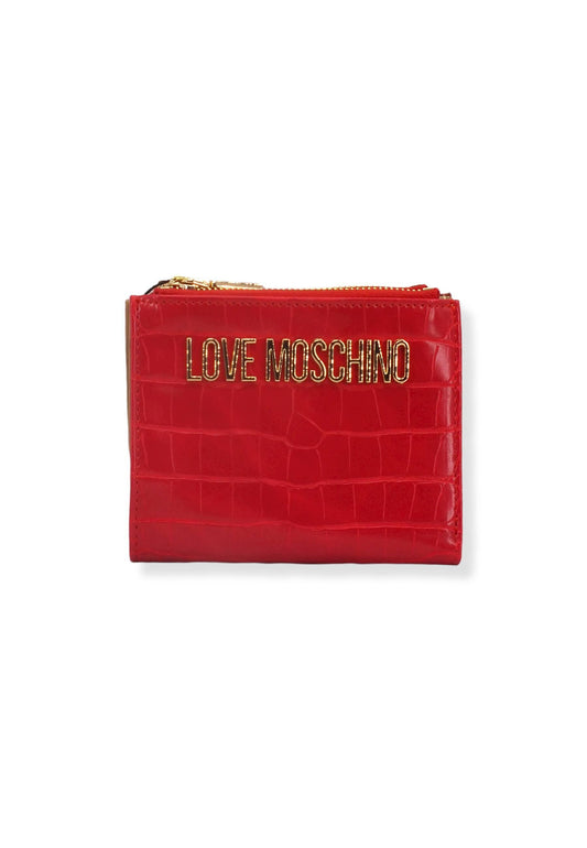 LOVE MOSCHINO Portafoglio Donna Small Double Zip Rosso JC5628PP1FLF0500 - Sandrini Calzature e Abbigliamento