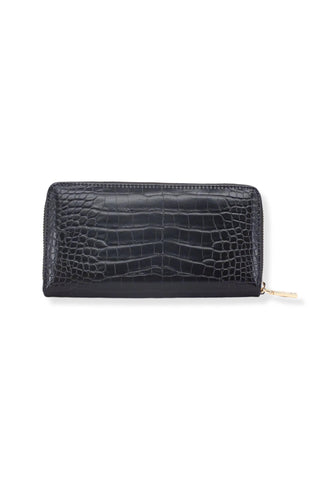 LOVE MOSCHINO Portafoglio Donna Zip Croco Nero JC5624PP1FLF0000 - Sandrini Calzature e Abbigliamento