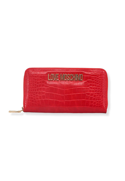 LOVE MOSCHINO Portafoglio Donna Zip Croco Rosso JC5624PP1FLF0500 - Sandrini Calzature e Abbigliamento